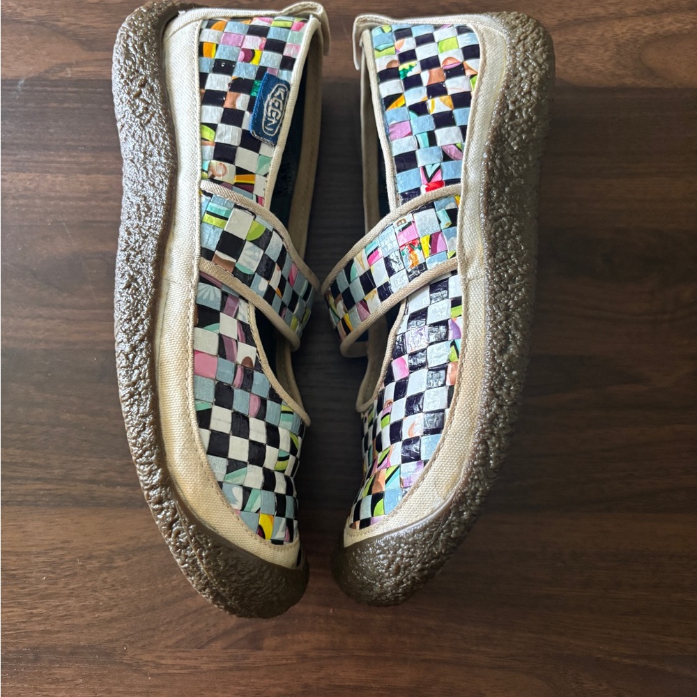 Keen Multicolor Checkered Flats